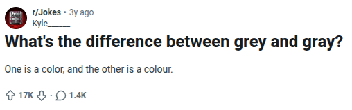 A Reddit post on colours I randomly came across with.